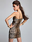  TS One-Shoulder Leopard Print Bodycon Dress
