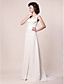  A-line V-neck Sweep/Brush Train Chiffon Mother of the Bride Dress With A Wrap