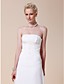  Sheath/Column Floor-length Chiffon Wedding Dress With Beaded Appliques