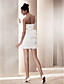  Sheath/ Column Sweetheart Short/ Mini Satin Wedding Dress