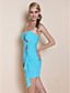  JODENE - Vestido de Coquetel em Chifon e Cetim Elástico