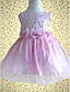  A-line Jewel Knee-length Satin Cotton With Appliques Flower Girl Dress