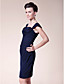  Sheath/ Column Straps Knee-length Chiffon Mother of the Bride Dress