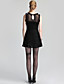  TS Splicing Mesh Ruffle Dress