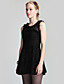  TS Splicing Mesh Ruffle Dress