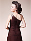  A-line One Shoulder Sweep/ Brush Train Chiffon Mother of the Bride Dress