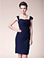  Sheath/ Column Straps Knee-length Chiffon Mother of the Bride Dress