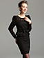  puff ts hombro peplum cóctel