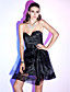  A-line Sweetheart Knee-length Taffeta Organza Cocktail Dress