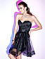  A-line Sweetheart Knee-length Taffeta Organza Cocktail Dress