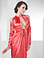  Charmeuse Sheath/ Column Scoop Floor-length Evening Dress inspired by Rosie Huntington-Whiteley