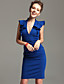  ts V-Ausschnitt Rüschen bodycon Kleid (2 Farben)