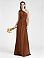  Sheath/Column One Shoulder Floor-length Chiffon Bridesmaid Dress