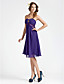  Sheath/ Column Sweetheart Knee-length Chiffon Bridesmaid Dress