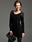  TS Hand-made Beaded V-neck Sweater Dress
