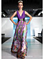  A-line/ Princess V-neck Floor-length Tencel With Sashes/ Beading Ready-to-Wear Evening/ Prom Dress