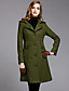  TS Olive Lapel Long Coat
