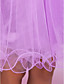  A-line Strapless Knee-length Tulle And Stretch Satin Cocktail Dress