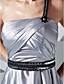 A-line One Shoulder Floor-length Stretch Satin Evening Dress