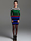  TS Color-block Knit Sweater Dress