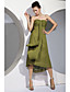  Sheath/ Column Strapless Asymmetrical Chiffon Bridesmaid/ Wedding Party Dress