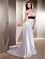  Sheath/ Column One Shoulder Cathedral Train Elastic Silk-like Satin Wedding Dress