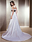  Sheath/ Column One Shoulder Cathedral Train Elastic Silk-like Satin Wedding Dress