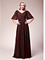  Sheath/Column V-neck Floor-length Chiffon Mother of the Bride Dress