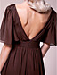  Sheath/Column V-neck Floor-length Chiffon Mother of the Bride Dress