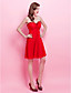  A-line Strapless Knee-length Chiffon Cocktail Dress