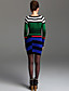  TS Color-block Knit Sweater Dress