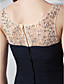  A-line Scoop Floor-length Chiffon Evening Dress