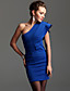  ts gelaagde ruches een schouder bodycon jurk (meer kleuren)