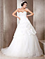  Ball Gown Sweetheart Chapel Train Taffeta Pick-Ups Wedding Dress