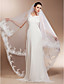  One-Tier-Kathedrale Hochzeit Schleier mit Spitze applique Rand