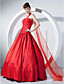  Ball Gown One Shoulder Floor-length Taffeta Prom Dress