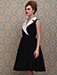  ts d'epoca elegante abito bianco colletto pieno svolgimento