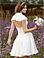  A-line Halter Short/Mini Taffeta Chiffon Lace Wedding Dress