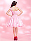  A-line One Shoulder Knee-length Taffeta Cocktail Dress