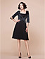  A-line Spaghetti Strap Knee-length Chiffon And Satin Mother Of The Bride Dress