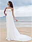  Sheath/Column Sweetheart Court Train Chiffon Wedding Dress