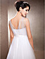  A-line Tulle Wedding Dress With Straps And Sweep/Brush Train