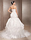  A-line Strapless Chapel Train  Taffeta Wedding Dress