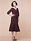  Trumpet/Mermaid V-neck Tea-length Chiffon Mother Of The Bride Dress