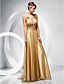  Sheath/Column Straps Floor-length Chiffon Tulle Evening Dress
