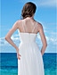  Sheath/Column V-neck Floor-length Chiffon Wedding Dress