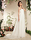  Sweetheart Neck Sweep/Brush Train Tulle Wedding Dress