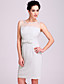  TS Yarn Organza Bow Sheath Dress