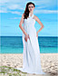  Sheath/Column Halter Neckline Floor-length Chiffon Wedding Dress