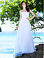  A-line Sweetheart Court Train Organza Wedding Dress